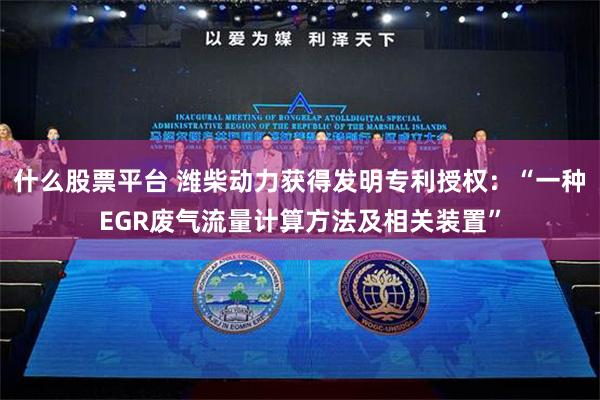 什么股票平台 潍柴动力获得发明专利授权：“一种EGR废气流量计算方法及相关装置”