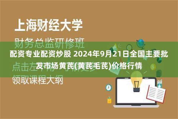 配资专业配资炒股 2024年9月21日全国主要批发市场黄芪(黄芪毛芪)价格行情