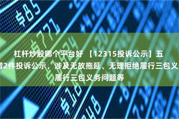 杠杆炒股哪个平台好 【12315投诉公示】五 粮 液新增2件投诉公示，涉及无故拖延、无理拒绝履行三包义务问题等