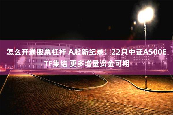 怎么开通股票杠杆 A股新纪录！22只中证A500ETF集结 更多增量资金可期