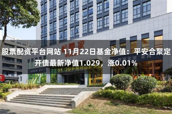 股票配资平台网站 11月22日基金净值：平安合聚定开债最新净值1.029，涨0.01%