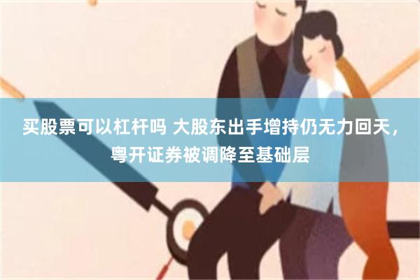 买股票可以杠杆吗 大股东出手增持仍无力回天，粤开证券被调降至基础层