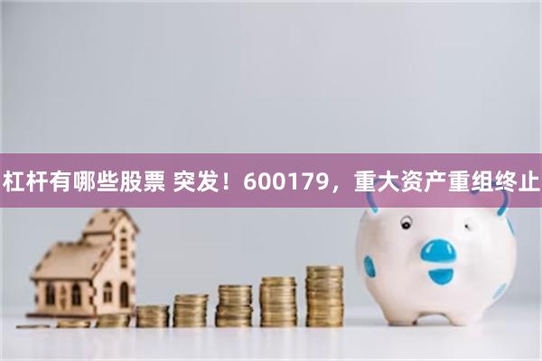 杠杆有哪些股票 突发！600179，重大资产重组终止